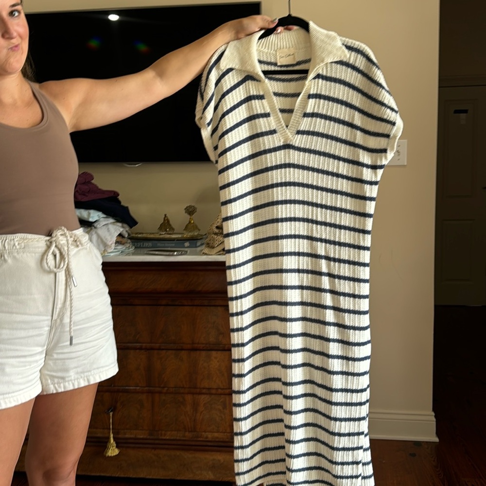 Easy clothes, maxi knit cover-up